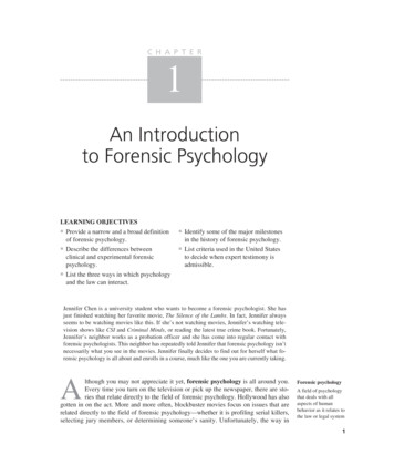An Introduction To Forensic Psychology