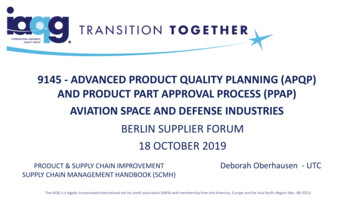 9145 - ADVANCED PRODUCT QUALITY PLANNING (APQP) 
