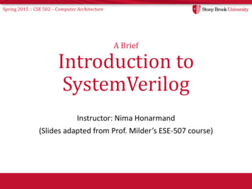 A Brief Introduction To SystemVerilog