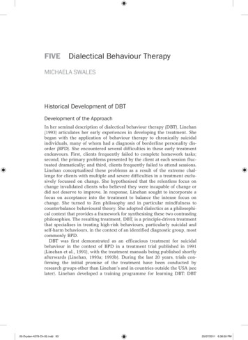 Five Dialectical Behaviour Therapy