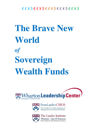 The Brave New World Sovereign Wealth Funds