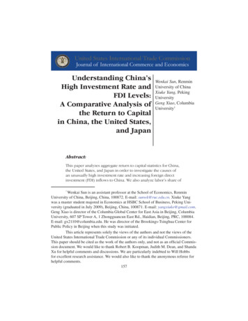 Understanding China's , Renmin High Investment Rate And FDI . - USITC