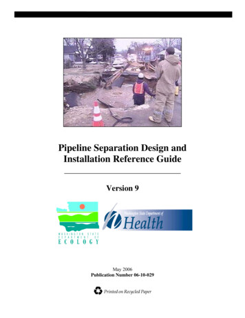 Pipeline Separation Design & Installation Guidance - Wa