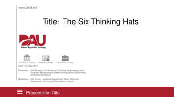 Title The Six Thinking Hats - DAU Home