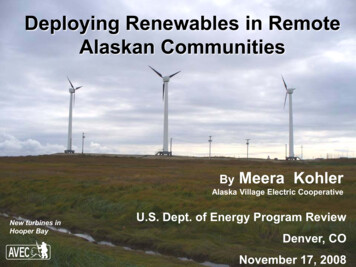 Deploying Renewables In Remote Alaskan Communities