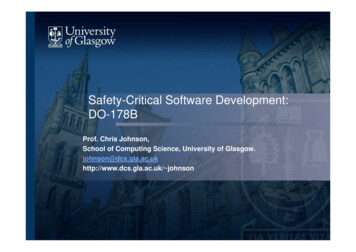 Safety-Critical Software Development: DO-178B - Gla