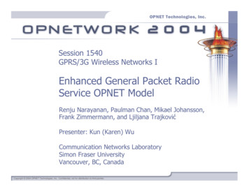 Service OPNET Model GPRS/3G Wireless Networks I