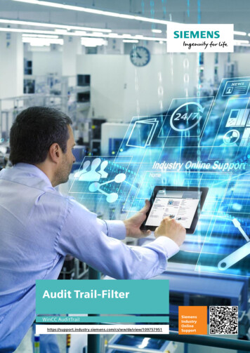 Audit Trail-Filter - Siemens