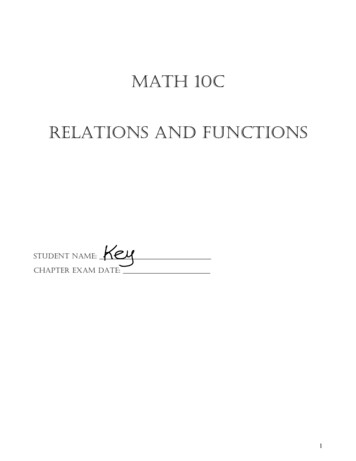 Math 10C Relations And Functions
