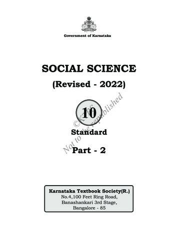 SOCIAL SCIENCE - Karnataka Textbook Society