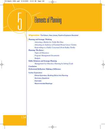 Elements Of Planning