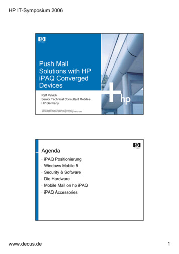 Push Mail Solutions With HP IPAQ Converged Devices