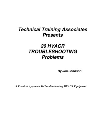 Technical Training Associates Presents 20 HVACR .