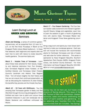 Official Publication Master Gardener Thymes