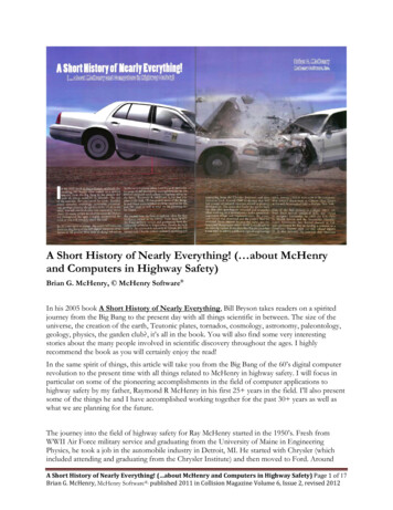 A Short History Of Nearly Everything! ( About McHenry 