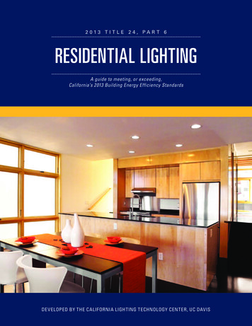 2013 Title 24, Part 6 Residential Lighting Guide