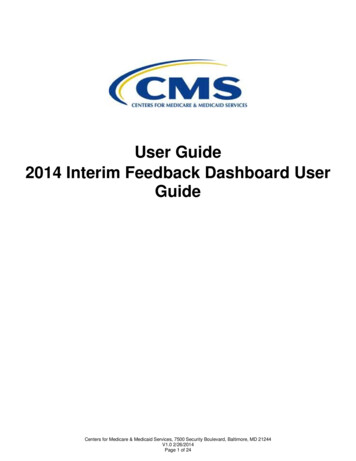 2014 Interim Feedback Dashboard User Guide - CMS