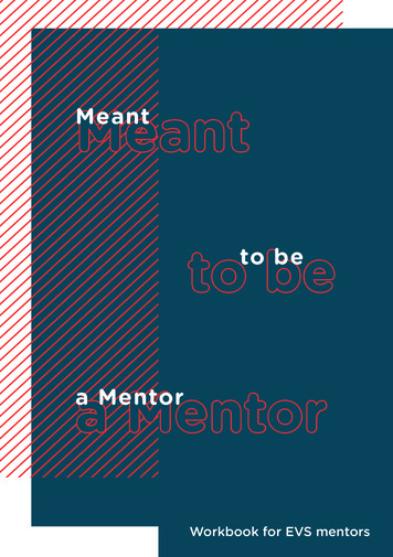 To Be A Mentor - SALTO-YOUTH
