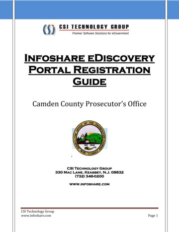 InfoShare EDiscovery Portal Registration Guide - Office Of The .