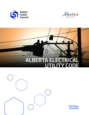 ALBERTA ELECTRICAL UTILITY CODE - Safety Codes