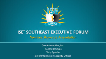 ISE Southeast Nominee Presentation - CAI Rugged DevOps .