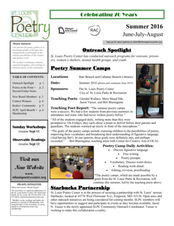 June July August - Saint Louis Poetry Center