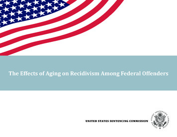 The Effects Of Aging On Recidivism Among Federal Offenders
