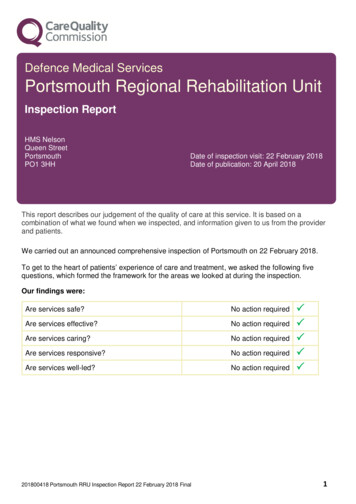 Defence Medical Services Portsmouth Regional Rehabilitation Unit