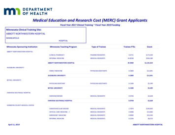 Medical Education And Research Cost (MERC) Grant Applicants