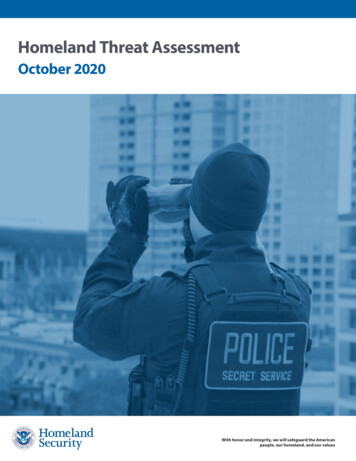 Homeland Threat Assessment October 2020