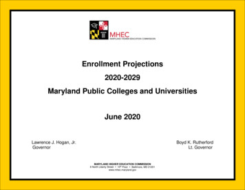 2029 - 2029 Enrollment Projections Maryland Public Colleges And .
