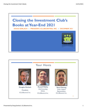 Closing The Investment Club’s Books At Year-End 2021