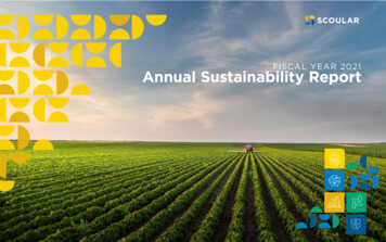 FISCAL YEAR 2021 Annual Sustainability Report - Scoular