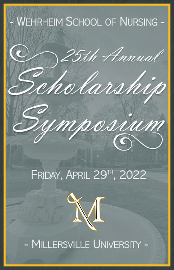 S N Y 25th Annual Scholarship Symposium