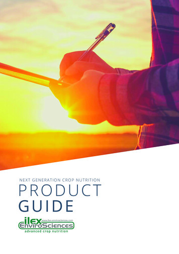 Next Generation Crop Nutrition Product Guide