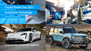 Capital Market Day 2021 Automotive Technology