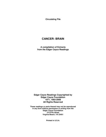 CANCER: BRAIN - Edgar Cayce