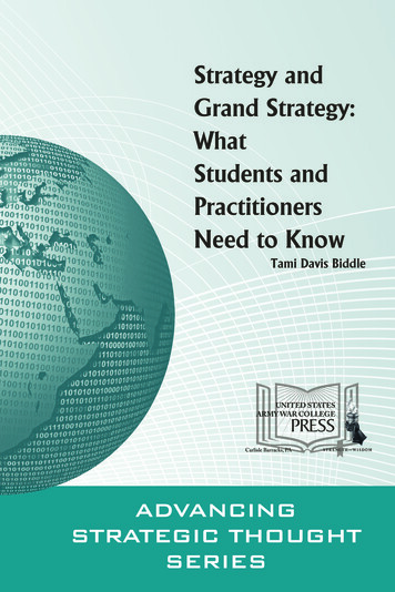 Strategy And Grand Strategy: What Students And .