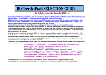 IBM ServicePac SELECTION GUIDE