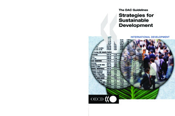 The DAC Guidelines - Strategies For Sustainable Development: Guidance .