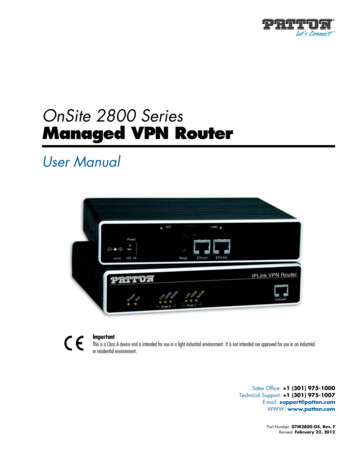 OnSite 2800 Series Managed VPN Router