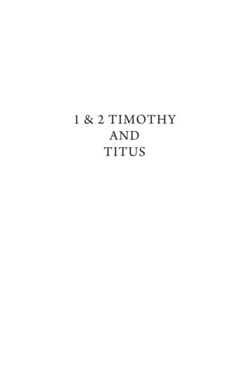 1 & 2 TIMOTHY AND TITUS