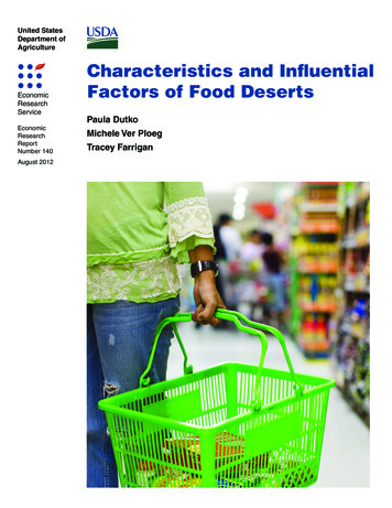 Characteristics And Influential Factors Of Food Deserts