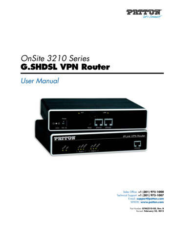 OnSite 3210 Series G.SHDSL VPN Router