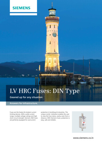LV HRC Fuses: DIN Type - Siemens