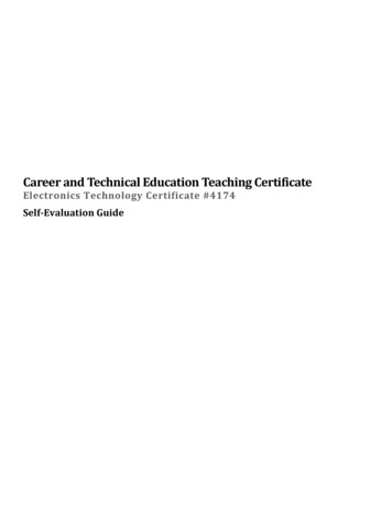 Career And Technical Education Teaching Certificate