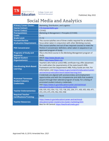 Social Media And Analytics - Tennessee