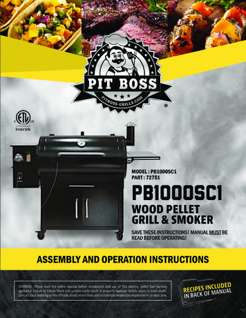 MODEL : PB1000SC1 PB1000SC1 - Pit Boss Grills