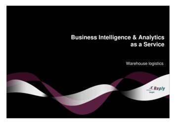 Business Intelligence & Analytics As A Service - Reply