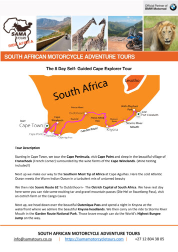 The 8 Day Self- Guided Cape Explorer Tour - Microsoft